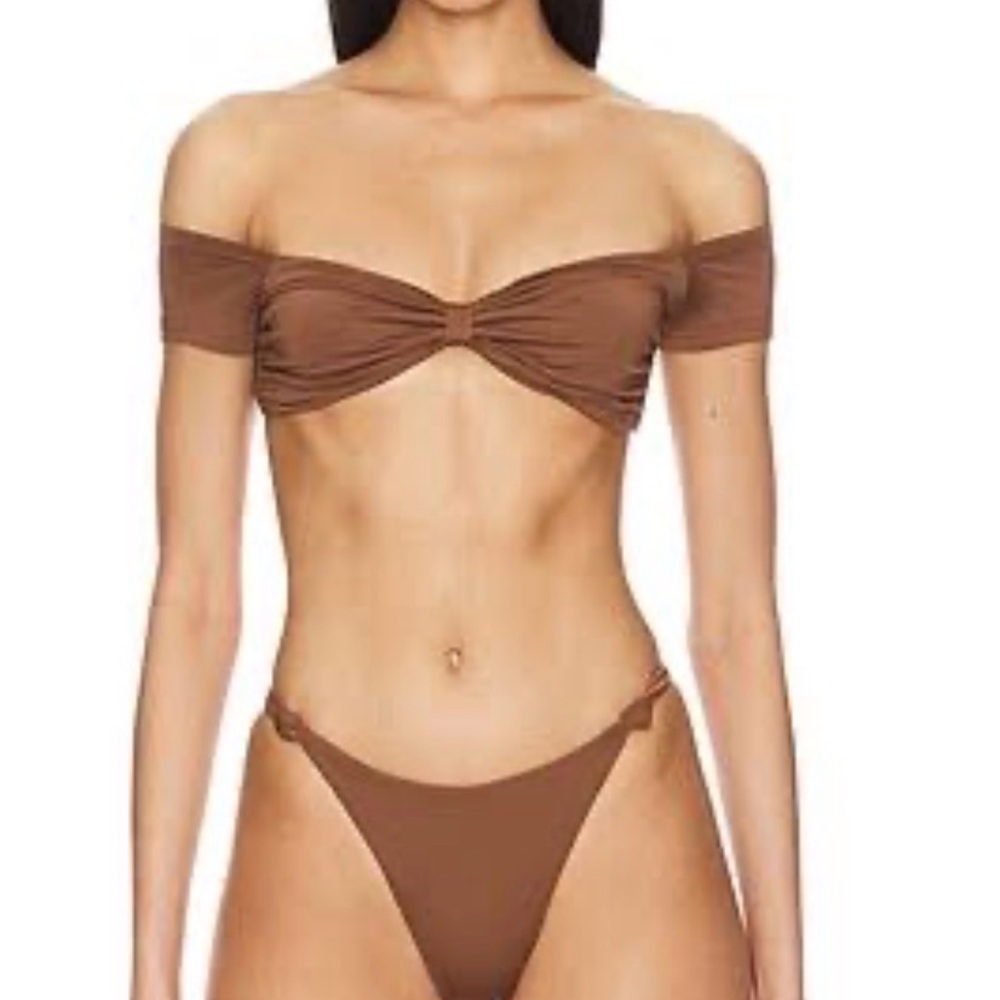 superdown Chocolate Off-Shoulder Bikini set